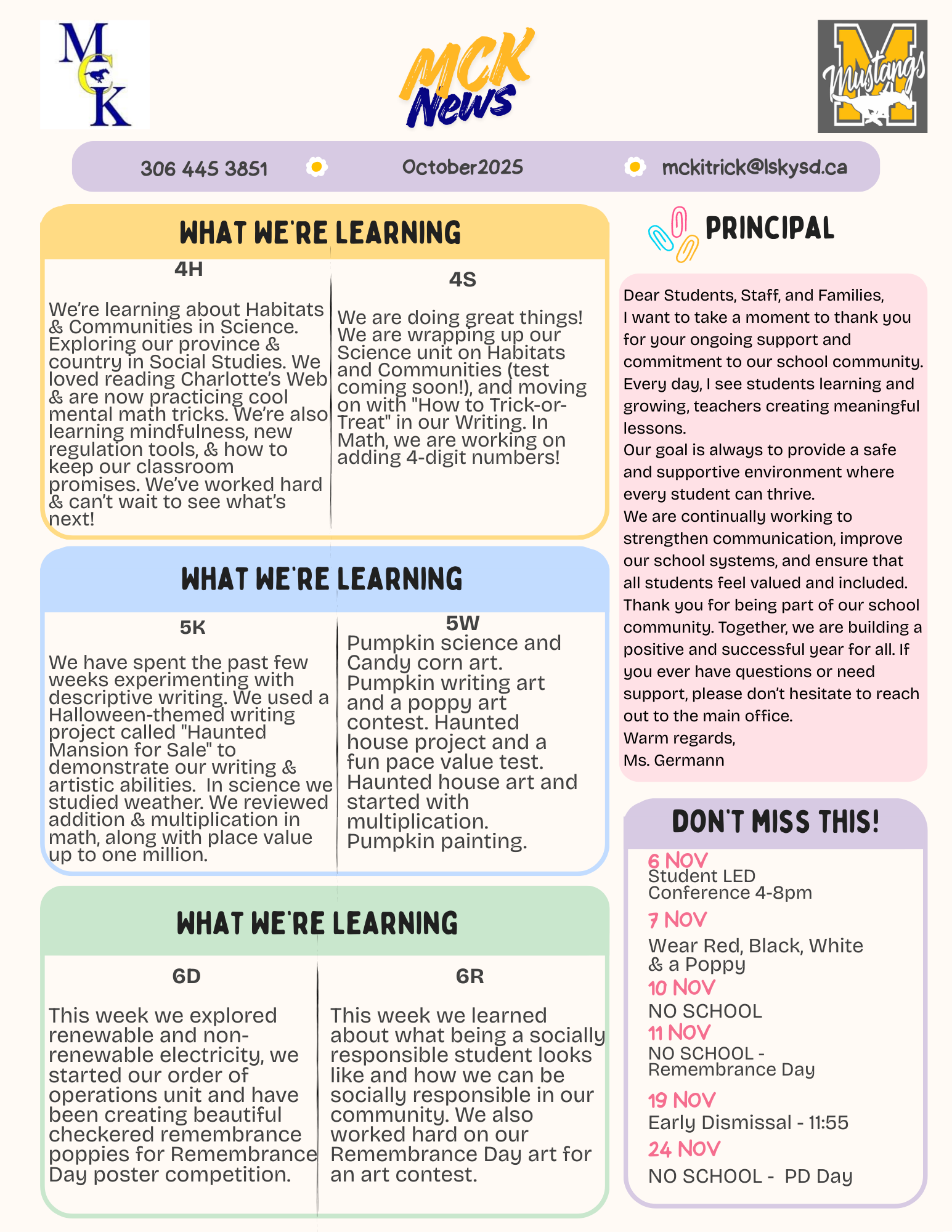 MCK School Newsletter 1 